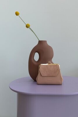 Sticky lemon | Wallet - dawn pink - vegan leather and suede
