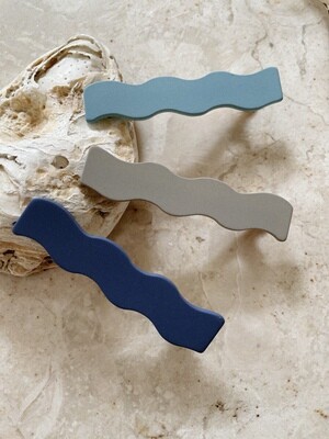 Hair clip wave 7cm - matte finish (available in different colors)