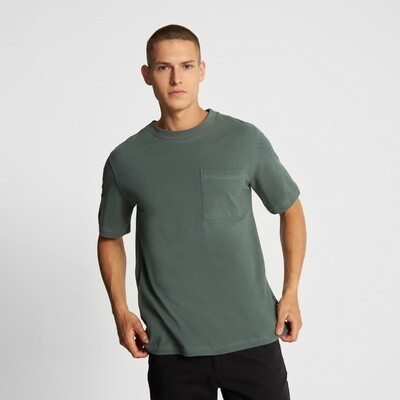 Dedicated | T-Shirt Gustavsberg Forest green - Organic cotton piqué