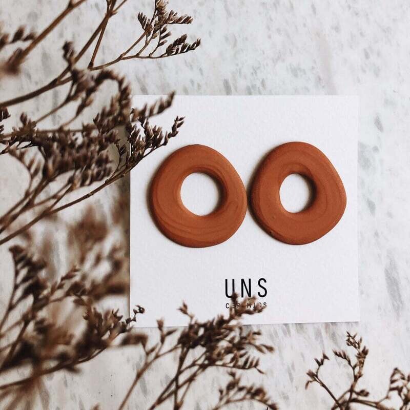 UNS ceramics | Paula Ceramic Earrings - Terra UNS ceramics | Paula Ceramic Earrings - Terra