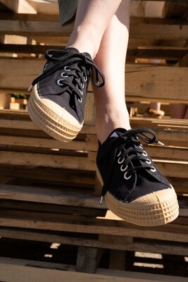 Novesta | Star Master - Black transparent - Organic cotton and rubber sole (last pair - a size 38.5)