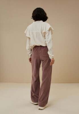 By-Bar | Corduroy cotton pants - Dark lavender - made in Portugal (only two left - size XS & M)
