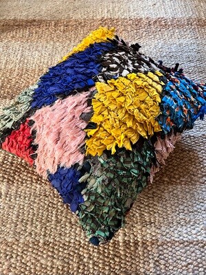 Olá Lindeza | Usem Boucherouite Berber Pillow reversible - recycled cotton 50 x 40 cm