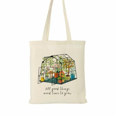 Illu-Ster | Cotton Tote Bag - all good things need time to grow