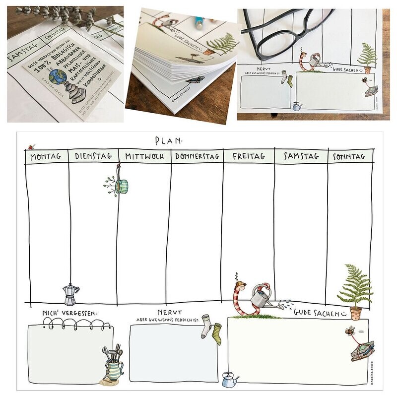 Marisa Oeker | Weekly Planner - DIN A4 - 50 sheets Marisa Oeker | Weekly Planner - DIN A4 - 50 sheets