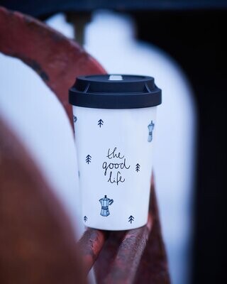Marisa Oeker | Coffee mug to go 400ml coffee & pines - sustainably handcrafted in Schwarzwald