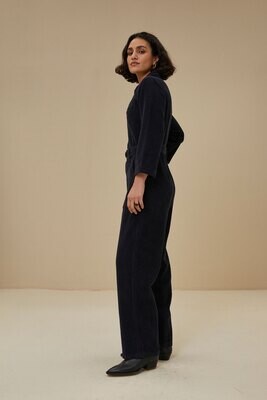 By-Bar | Corduroy Jumpsuit - Midnight blue made in Portugal (only one left - a size S)