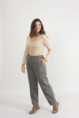 Näz | Sines Wool Trousers - black melee (last one - a size M/L)