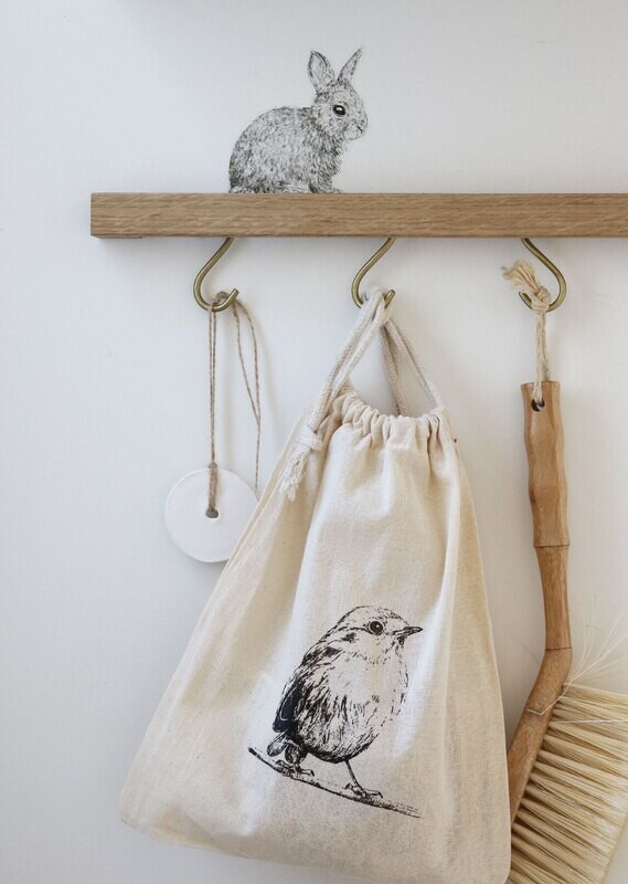 Inkylines | Keepsake bag to store little treasures - Red Robin Inkylines | Keepsake bag to store little treasures - Red Robin