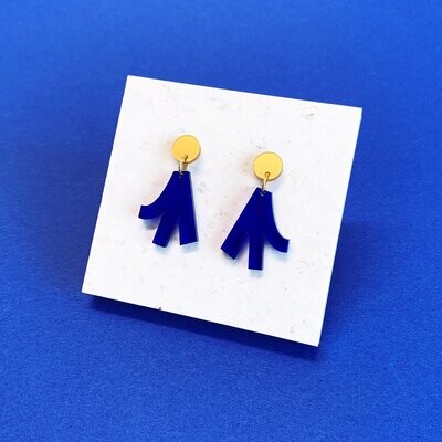 Mimimono | Perfect blue earrings - recycled greencast acrylic