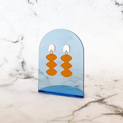 Mimimono | Spectral orange earrings - recycled greencast acrylic