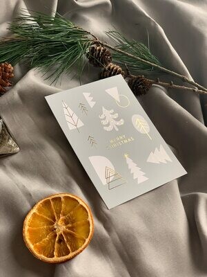 Anna Beddig | Merry Christmas Gold - A6 Postcard