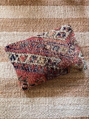 Olá Lindeza | Boujad Berber pillow 60 x 40 cm - Double sided/reversible - wool red brown violet