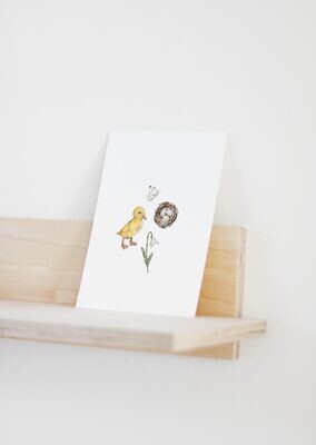 Inkylines | Spring - A6 postcard with or without wooden frame