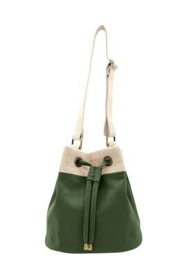 Hindbag | Bucket Belt Bag with shoulder strap - olive green - GOTS certified organic cotton - designed in Paris, France