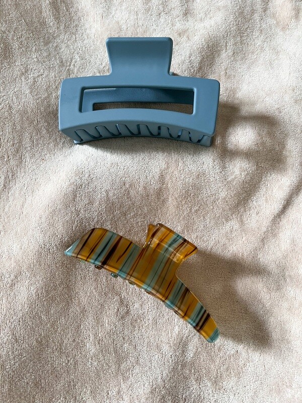 Hair clip claw XL 10,5cm matte finish - Ocean blue -available in different colors