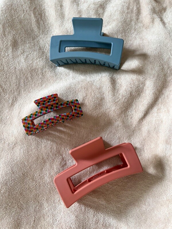 Hair clip claw XL 10,5cm matte finish - Terra red -available in different colors