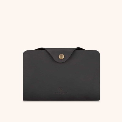 Nordlicht | Black wallet - high-quality LWG certified genuine leather - designed in Germany and made in Ukraine (5% donation)