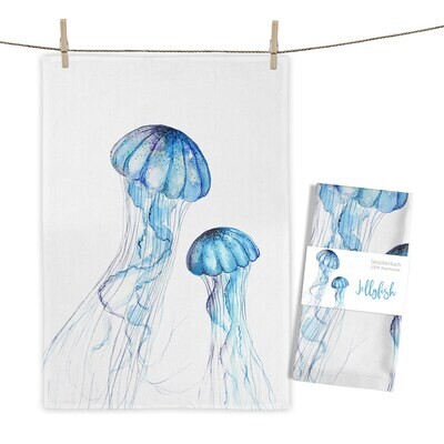 Maluu Tea towel - Jellyfish duo - cotton