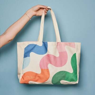 Enamel Copenhagen | Shopper bag waves color - cotton and linen