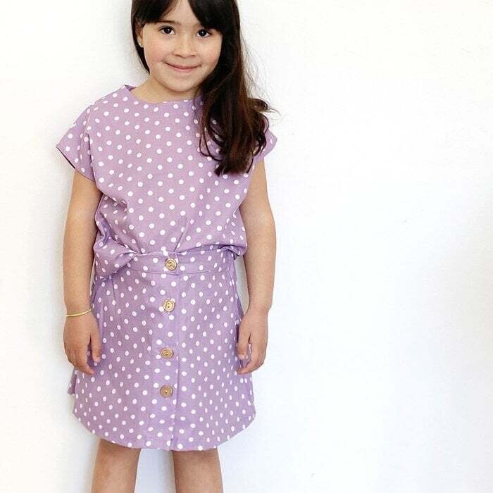 Cachalote | Lilac blouse with wooden buttons - 2 - 4 years - 100% poplin cotton OEKO-TEX - made in Barcelona Cachalote | Lilac blouse with wooden buttons - 2 - 4 years - 100% poplin cotton OEKO-TEX - made in Barcelona