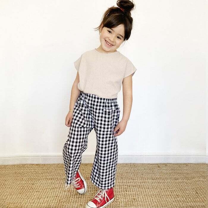 Cachalote | Black checks long pants - 2-5 years - 100% poplin cotton OEKO-TEX - made in Barcelona