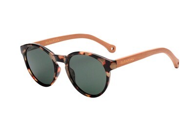 Parafina | Costa sunglasses tortoise bamboo - recycled HDPE plastic and organic bamboo - Polarised lenses UV400