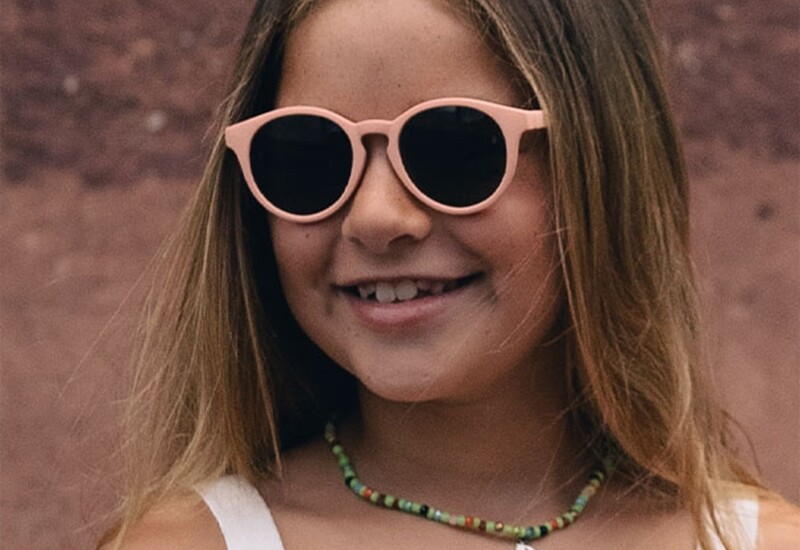 Parafina | Ballena sunglasses matt nude kids 6-10 years - recycled rubber tires - Polarised lenses UV400