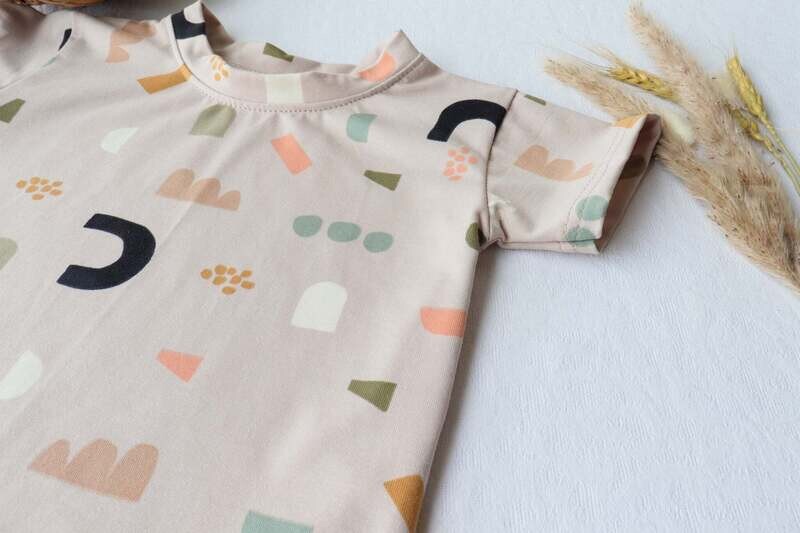 Buscando a Olivia | Short sleeve T-Shirt geometric 6 months - 6 years - organic cotton OEKO-TEX - printed and handmade in Spain