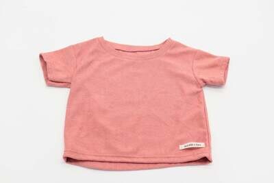Buscando a Olivia | Short sleeve T-Shirt rosewood towel fabric 9 months - 4 years - organic cotton OEKO-TEX - handmade in Spain Buscando a Olivia | Short sleeve T-Shirt rosewood towel fabric 9 months - 4 years - organic cotton OEKO-TEX - handmade in Spain