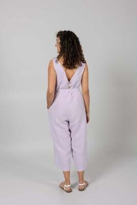 Näz | LAST ONE in M - Cuba linen jumpsuit soft lilac - 100% natural linen - made in Portugal