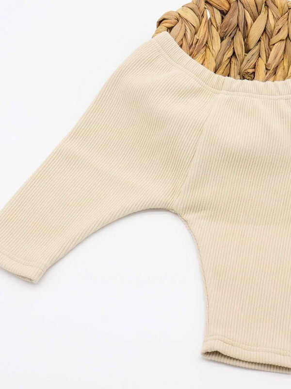 Buscando a Olivia | Legging sand ribbed cotton 3 - 18 months - organic cotton OEKO-TEX - handmade in Spain