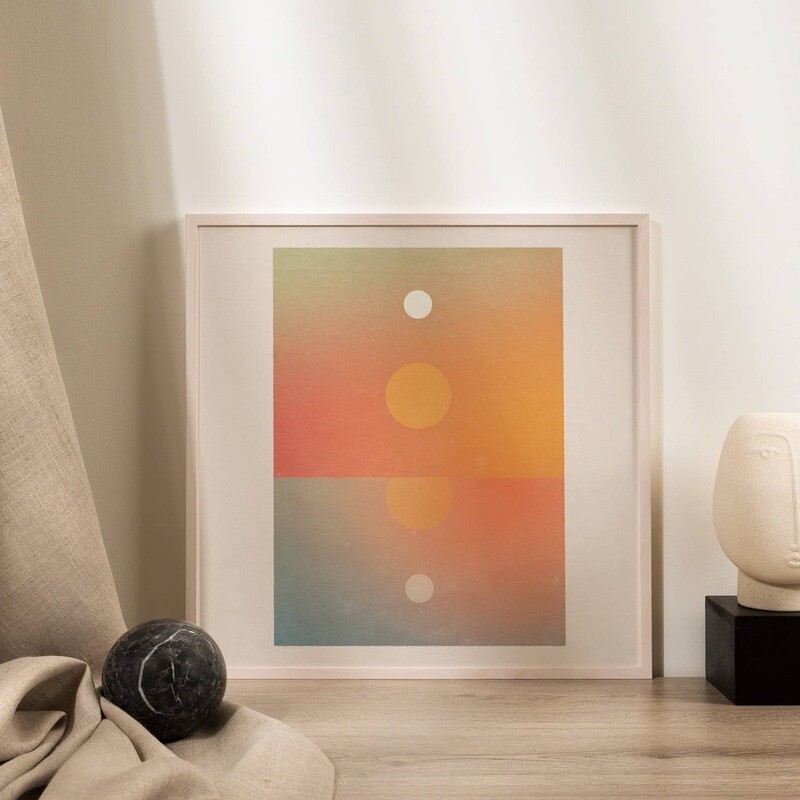 Cai &amp; Jo | Sunset reflection - Square 30,5 cm - textured 300gsm paper