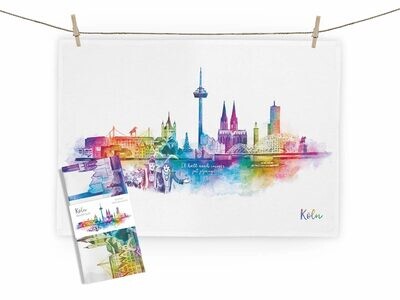 Maluu Tea towel - Köln rainbow - cotton Maluu Tea towel - Köln rainbow - cotton