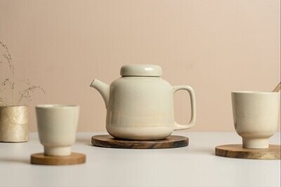 Kinta | Ceramic Teapot - Sandy beige 1250ml - 12,3 × 14cm