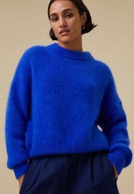 By-Bar | Sonny pullover mohair blend - king blue - made in Italy