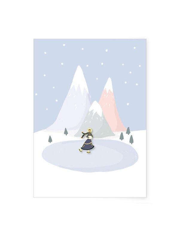 MIAO Papeterie | Enamel pins with butterfly clasp - Ice skating - available in different designs