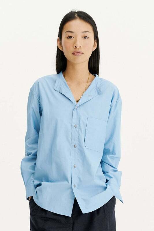 Noyoco | LAST ONE in M - Mao Lichen shirt unisex - Sky blue - Upcycled cotton