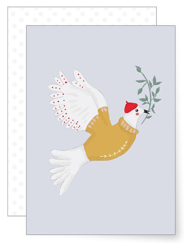 MIAO Papeterie | Double card with envelope - Peace dove MIAO Papeterie | Double card with envelope - Peace dove