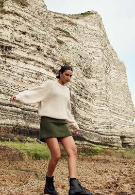By-Bar | LAST ONE in S - Felted wool skirt - Olive green By-Bar | LAST ONE in S - Felted wool skirt - Olive green