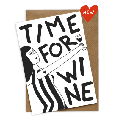 helenb | Birthday card with envelope - Time for wine helenb | Birthday card with envelope - Time for wine