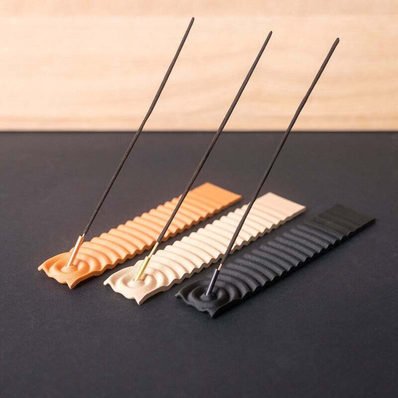 Copo Design | Incense holder wavy - 20cm - made in France from corn starch and recycled wood