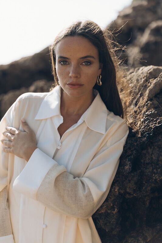Benedita Formosinho | Gardenia Shirt cream - lyocell &amp; wool (produced with TÜV Rheinland certificate) - made in Portugal