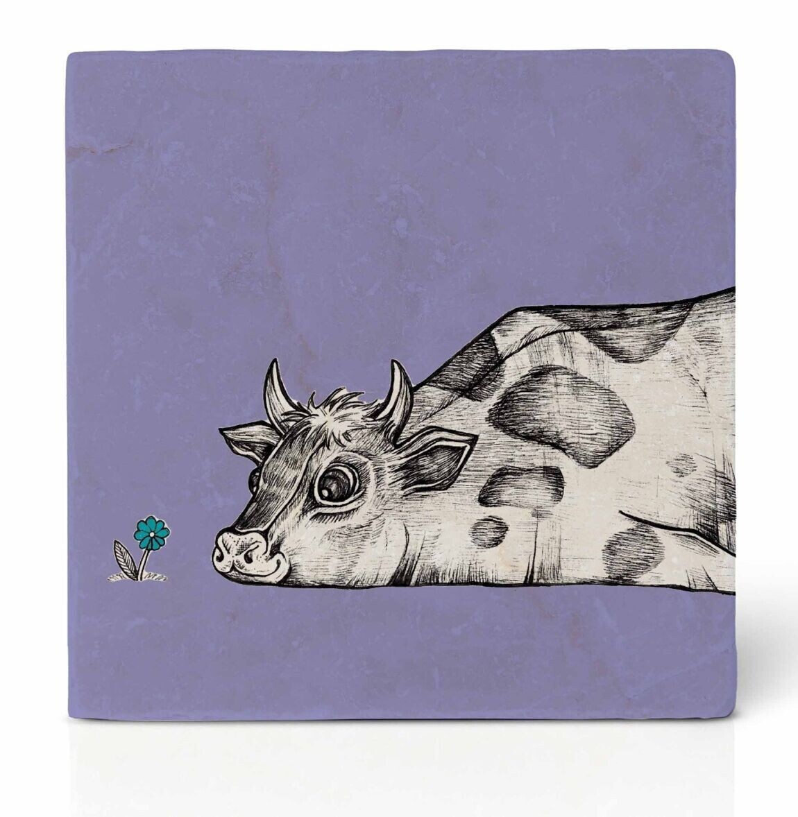 Ligarti | Drink tile coaster Rita the cow - different designs available - designed in Wuppertal