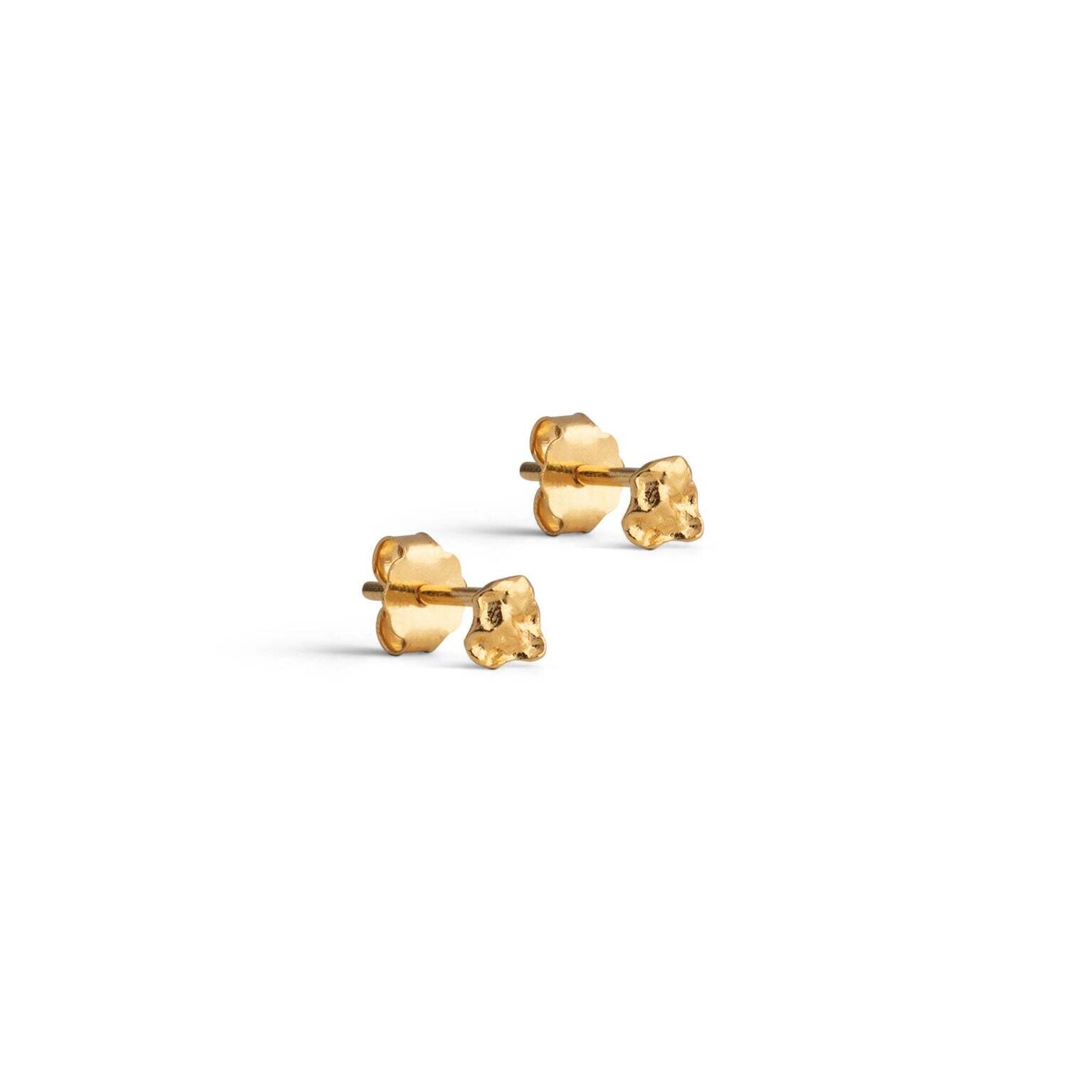 Enamel Copenhagen | Mini rio stud earrings 4mm - 18k gold-plated 925 sterling silver