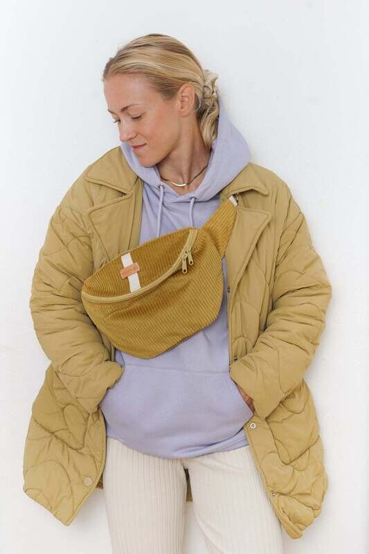 MULINU | Crossbody bag / Hip bag Hennes L Cord Mustard Yellow - available in different colors