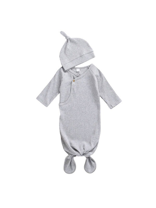 Annie &amp; Charles | New born baby wrap bodysuit and beanie 0-3 months - soft cotton OEKO-TEX - made in Austria