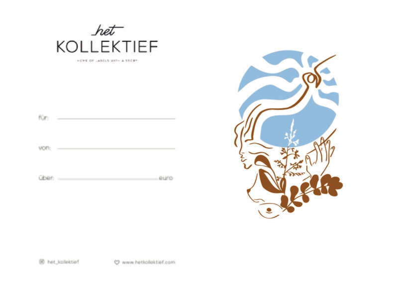 Gift Card Gutscheinkarte - Good vibes - Brown and blue