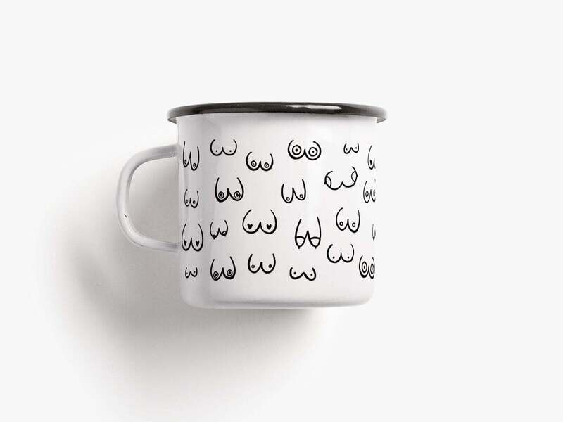 Type Alive | Enamel Mug 300ml Bosom Friends - illustrated &amp; printed in Münster