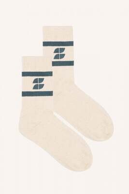 By-Bar | Logo socks cotton - ocean blue - made in Portugal
